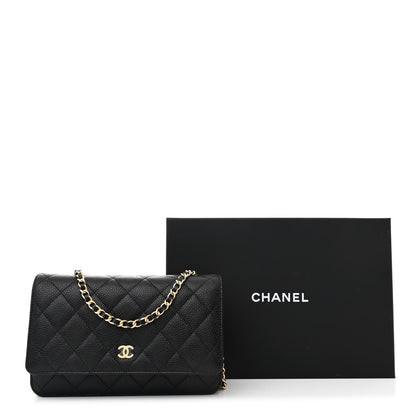 Chanel Caviar Quilted Wallet on Chain WOC Black 12 of 12