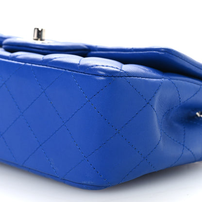Chanel Lambskin Quilted Mini Rectangular Flap Blue 10 of 12
