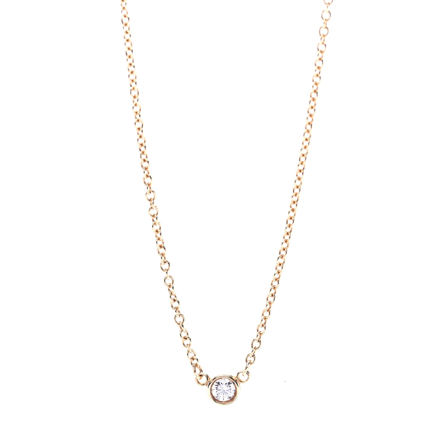 18K Yellow Gold Diamond .03ct Elsa Peretti Diamonds by the Yard Pendant Necklace