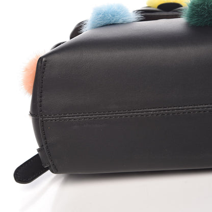Fendi Calfskin Pom Pom Mini Back to School Backpack Black 9 of 9