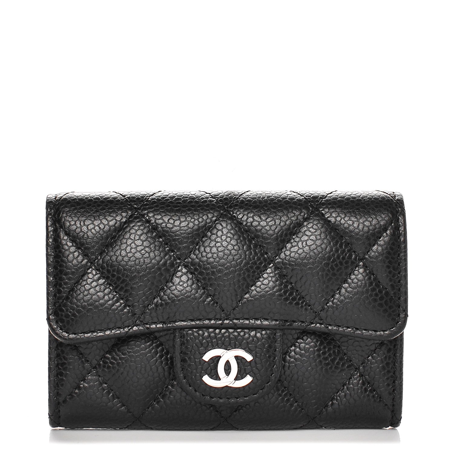 Chanel Caviar Quilted Flap Card Holder Black 1 of 8