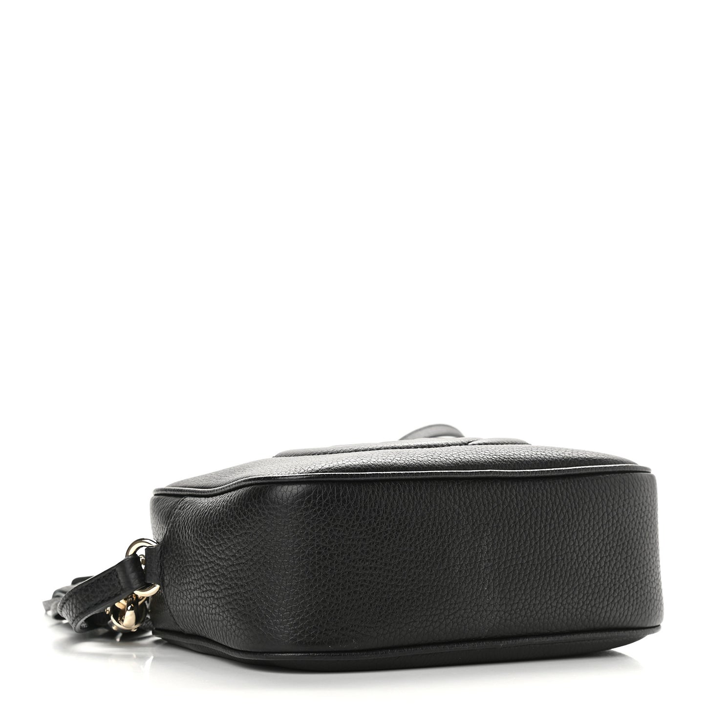 Pebbled Calfskin Small Soho Disco Bag Black