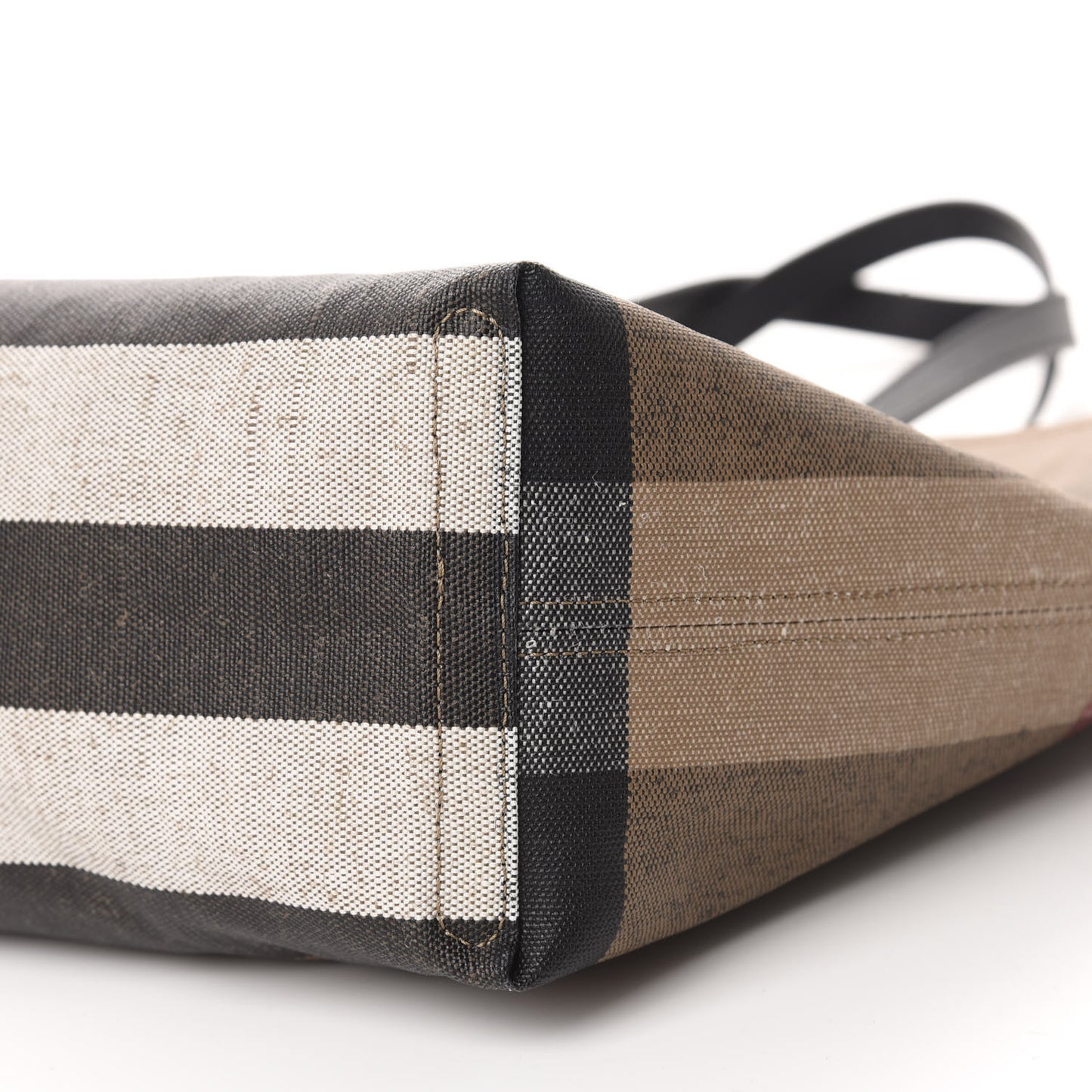 Coated Canvas Mega Check Medium Doodle Tote Black