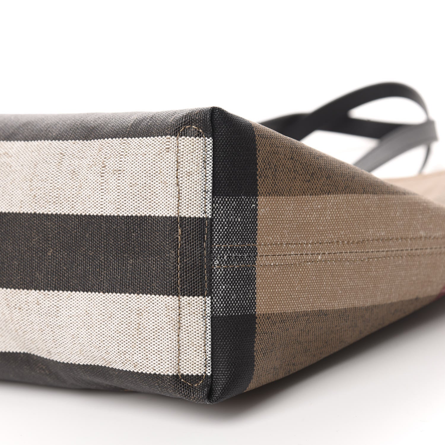 Burberry Coated Canvas Mega Check Medium Doodle Tote Black 7 of 9