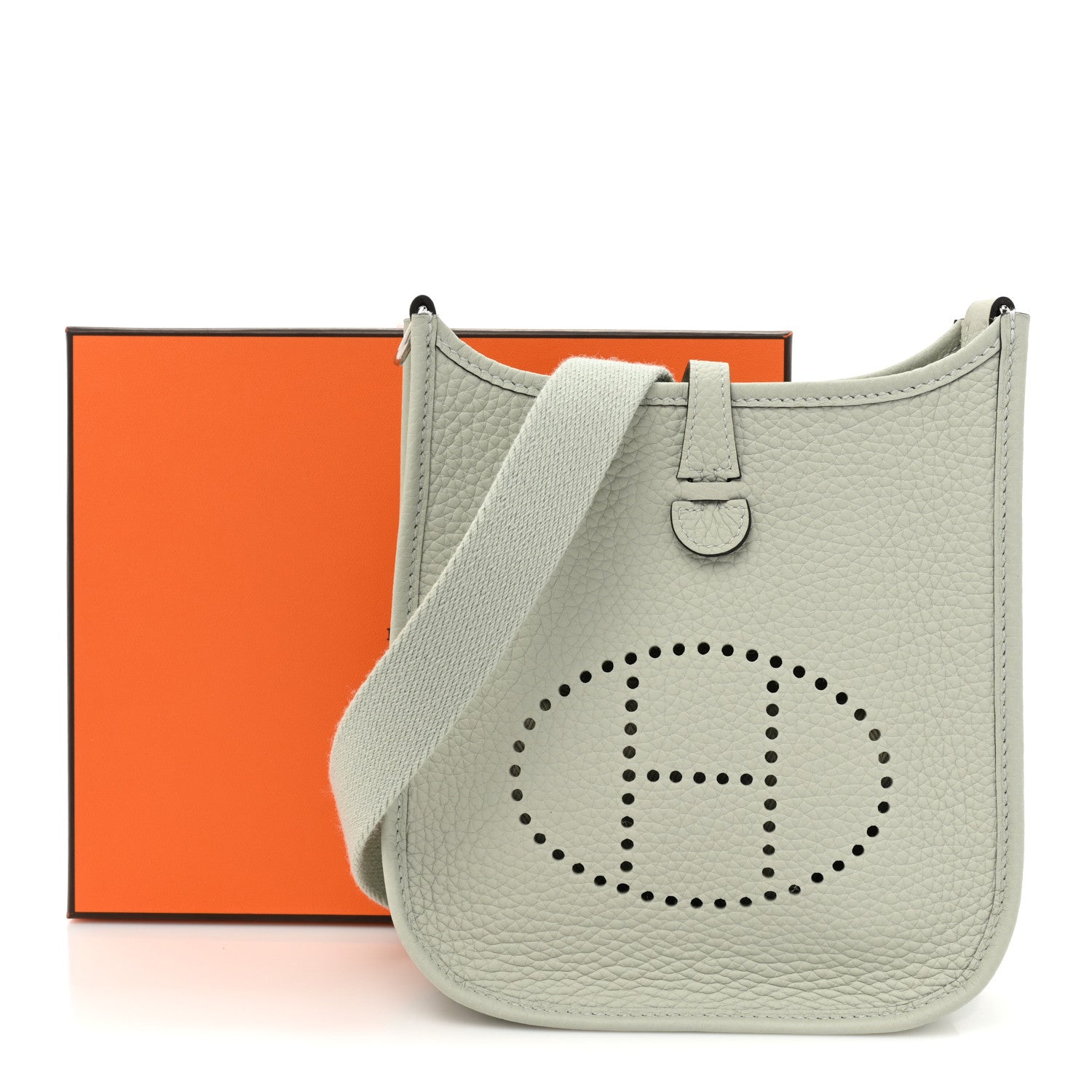 Hermes Taurillon Clemence Amazone Evelyne TPM Gris Neve 9 of 9