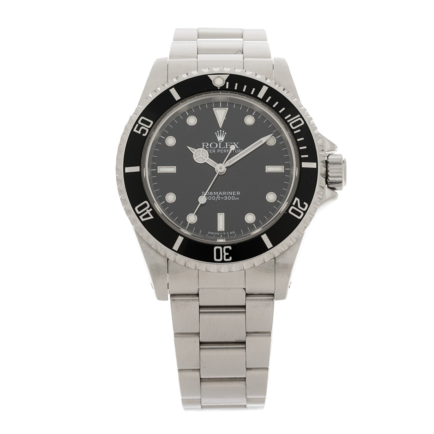 Rolex Stainless Steel 40mm Oyster Perpetual Submariner Watch Black 14060 1 of 4