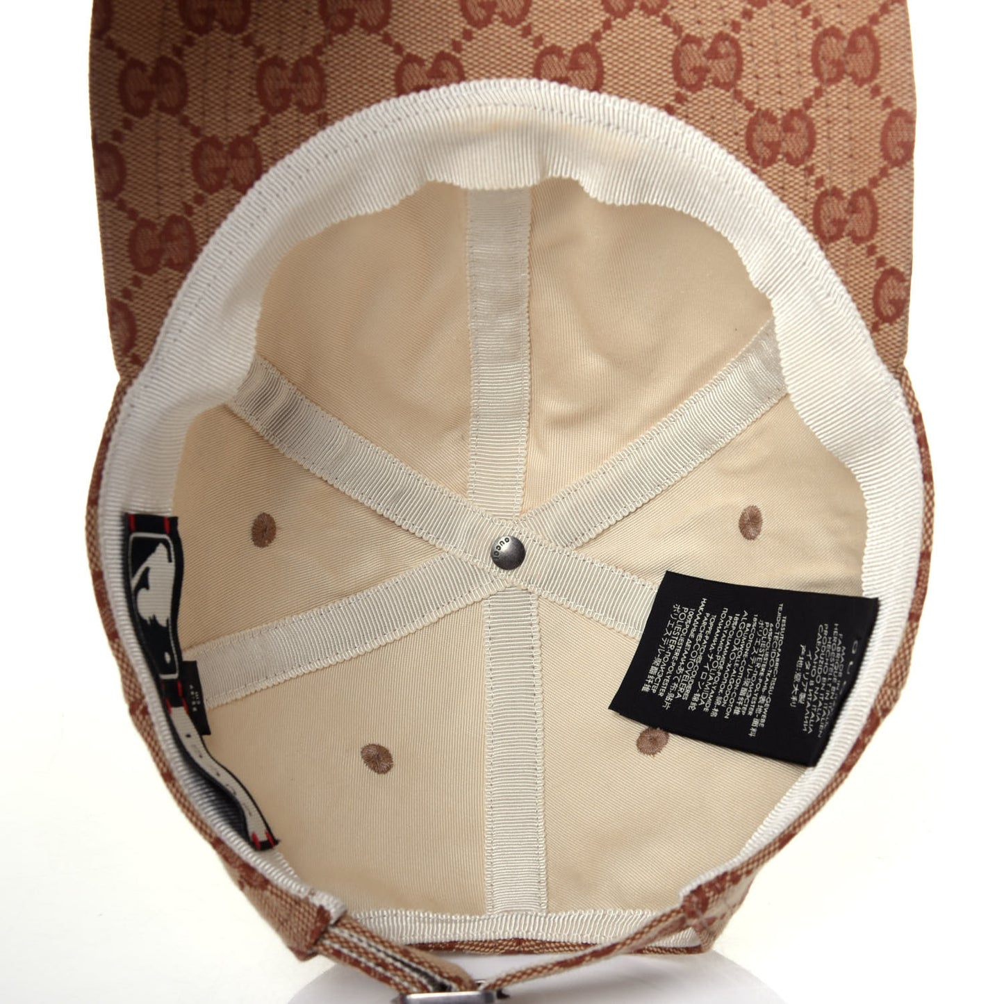 X MLB Monogram NY Yankees Baseball Hat 55-59 Beige Ruggine