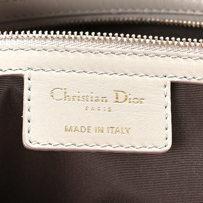 Christian Dior Coated Canvas Cannage Small Panarea Tote Grey 6 of 11