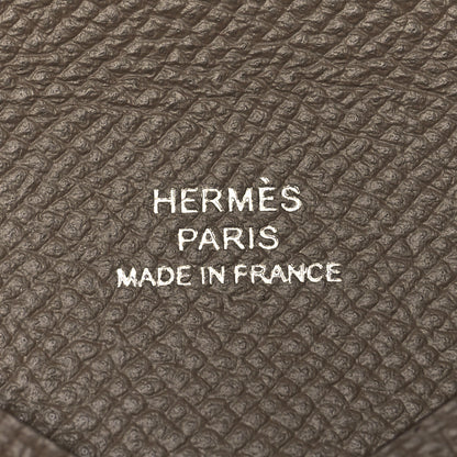 Hermes Epsom Calvi Card Case Etoupe 8 of 10