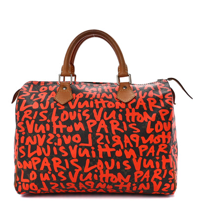 Louis Vuitton Monogram Graffiti Speedy 30 Orange 1 of 11