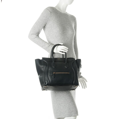 Celine Smooth Calfskin Mini Luggage Black 2 of 9