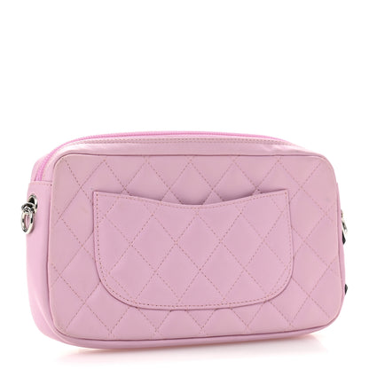 Chanel Calfskin Quilted Cambon Pochette Pink Black 3 of 9