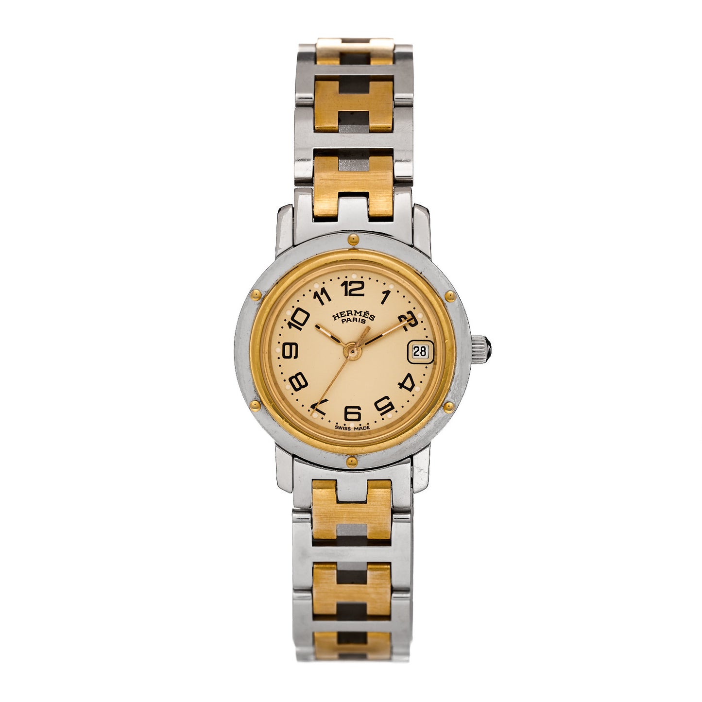 Stainless Steel 24mm Clipper Quartz Watch Gold