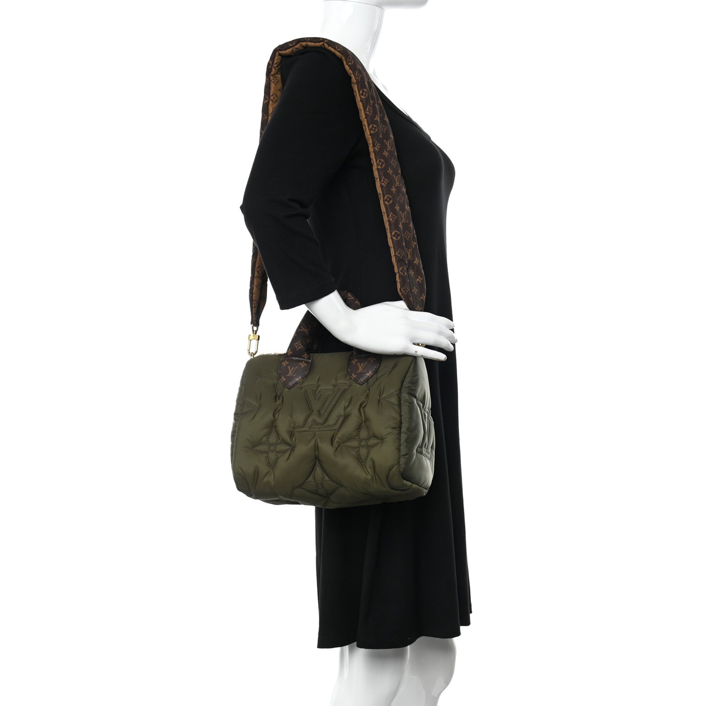 LOUIS VUITTON Econyl Mini Monogram Pillow Speedy Bandouliere 25 Khaki