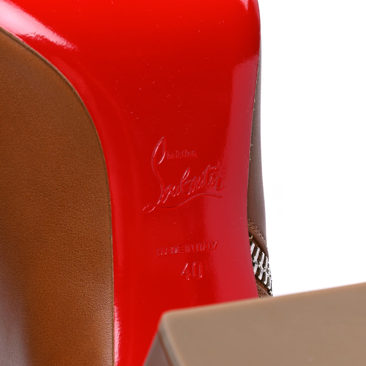 Calfskin Ziptotal 85 Ankle Boots 40 Cuoio