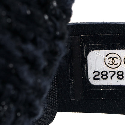 Chanel Tweed Quilted Medium Chanel 19 Flap Navy Blue Black 7 of 10