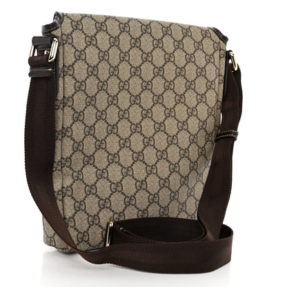 Gucci GG Plus Monogram Small Flap Messenger Bag Beige Dark Brown 3 of 10