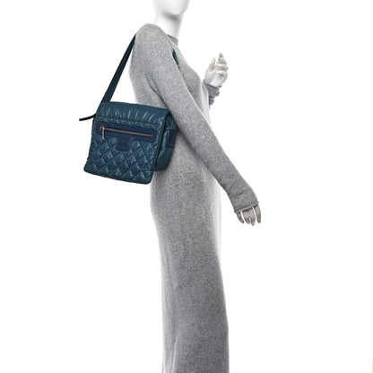 Chanel Nylon Small Coco Cocoon Messenger Bag Blue 2 of 10