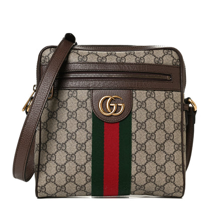 Gucci GG Supreme Monogram Web Small Ophidia Messenger Bag Brown 1 of 12
