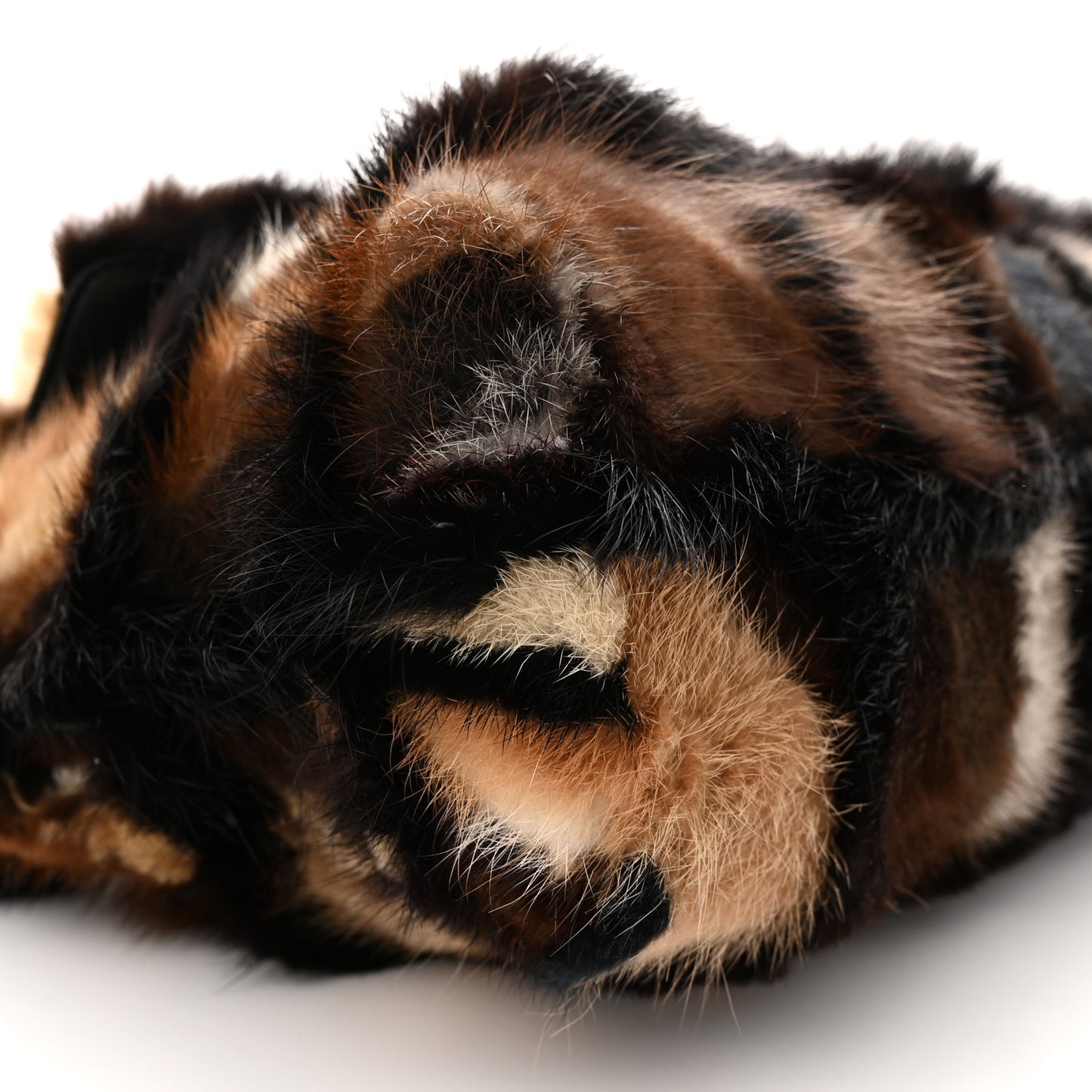 Mink Fur Medium Single Flap Multicolor