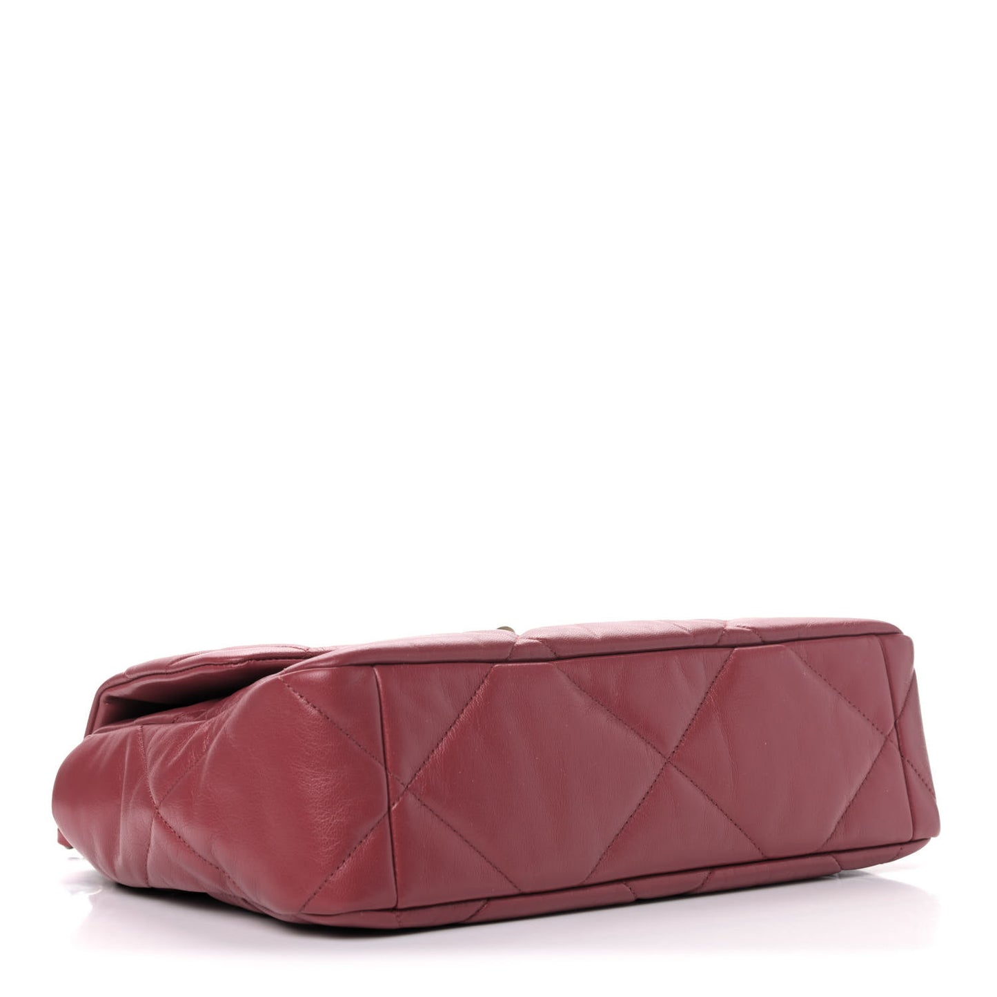 Goatskin Quilted Large Chanel 19 Flap Red