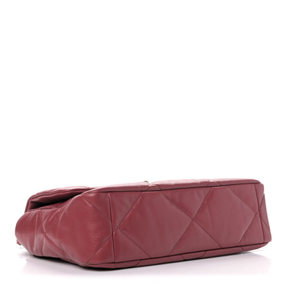 Chanel Goatskin Quilted Large Chanel 19 Flap Red 3 of 4
