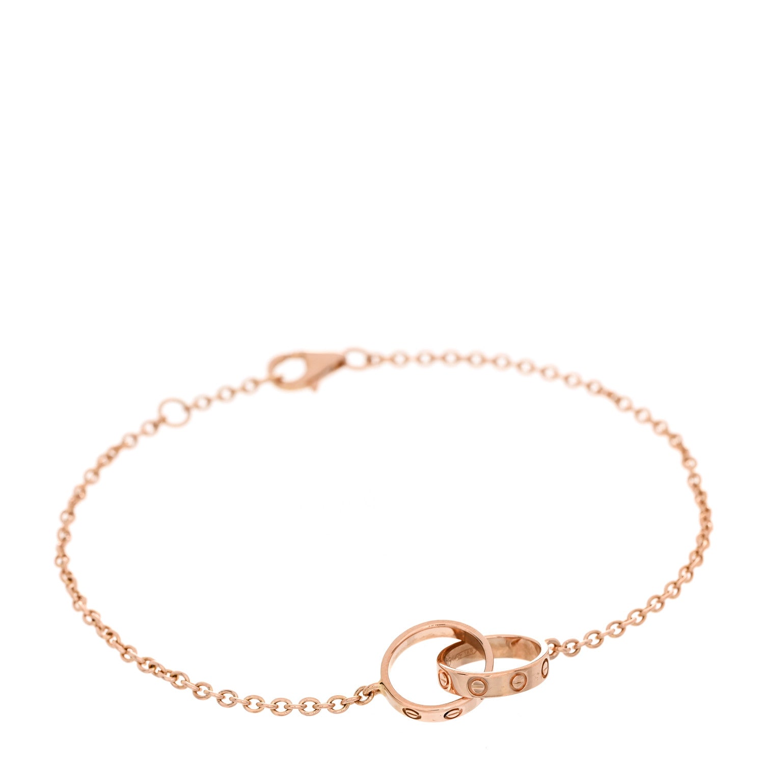 Cartier 18K Pink Gold Interlocking LOVE Bracelet 1 of 3