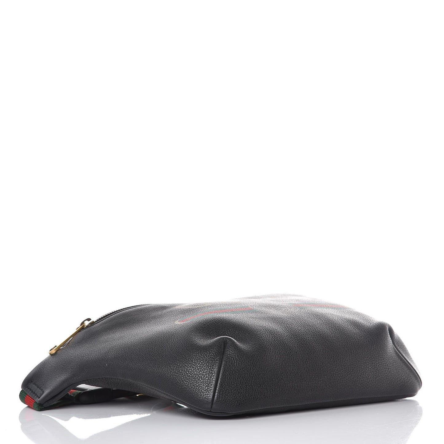 Grained Calfskin Logo Belt Bag Black