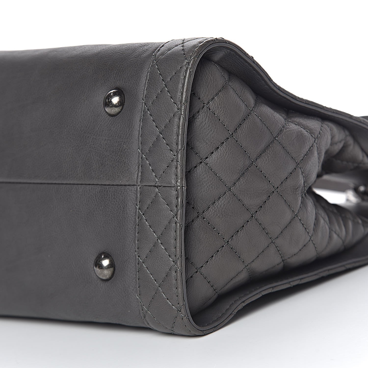 Chanel Calfskin Boy Reverso Shopping Tote Grey 10 of 11