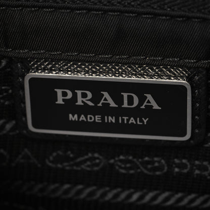 Prada Re-Nylon Saffiano Pocket Double Snap Buckle Shoulder Bag Black 7 of 10