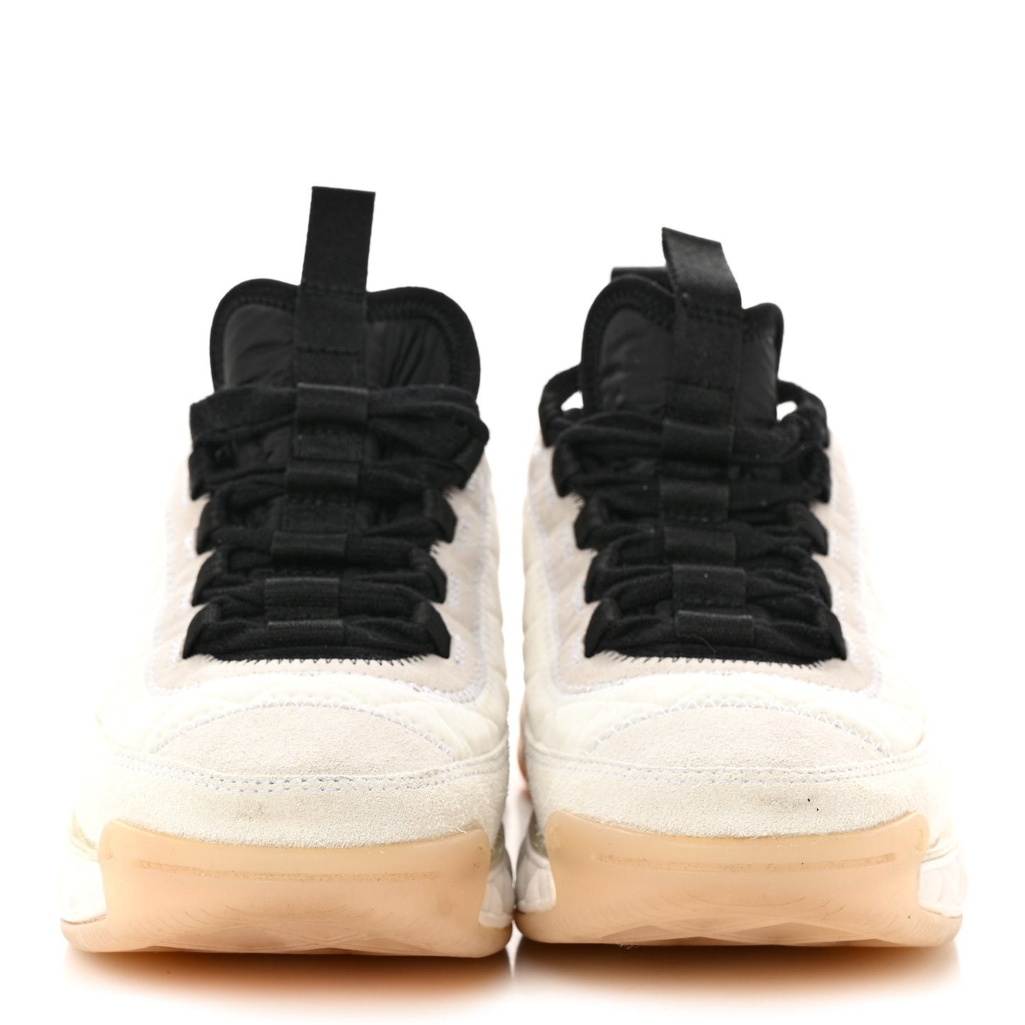 Velvet Calfskin Mixed Fibers CC Sneakers 39 Ivory Black