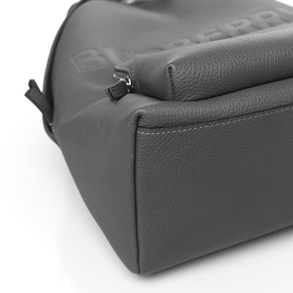 Burberry Calfskin Logo Embossed Backpack Charcoal Grey 8 of 9