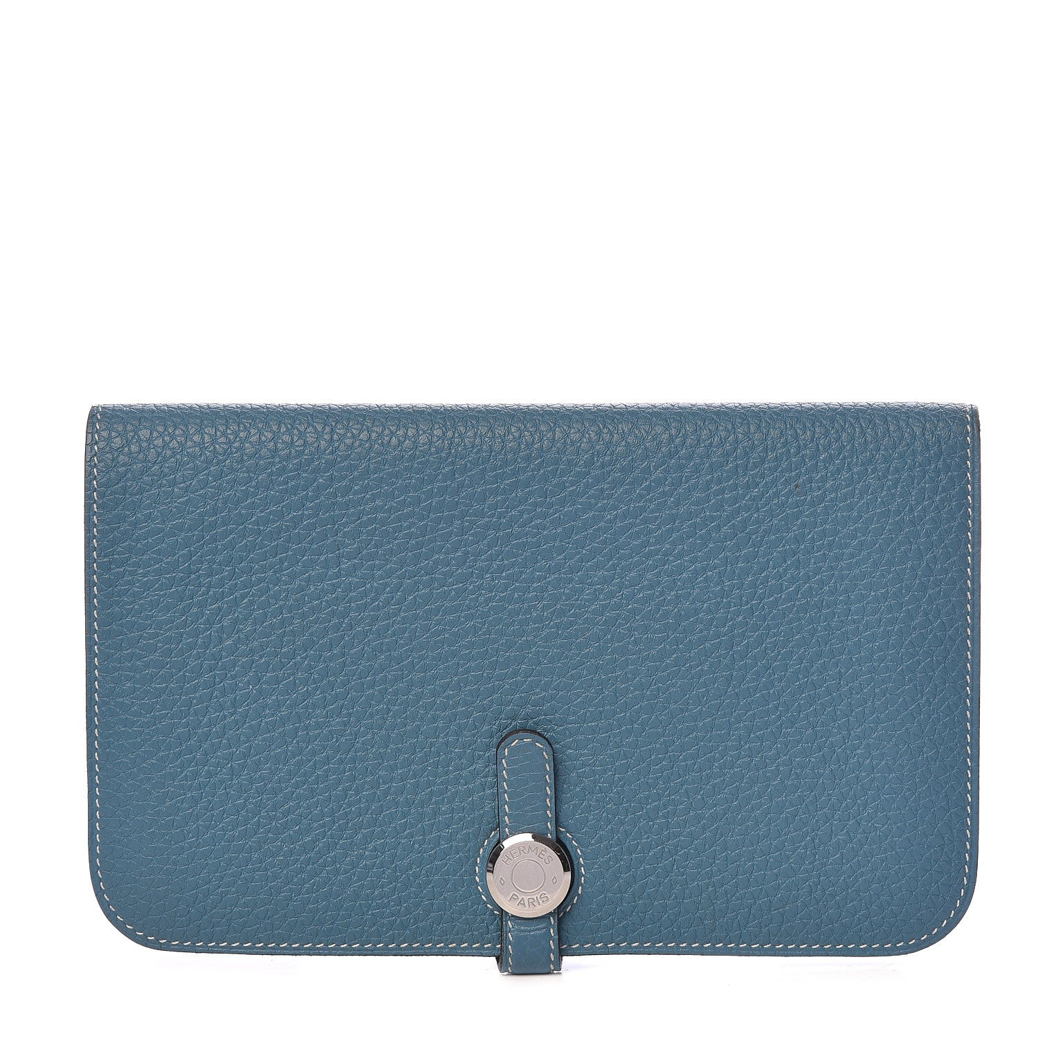 Hermes Togo Dogon Duo Wallet Blue Jean 1 of 18