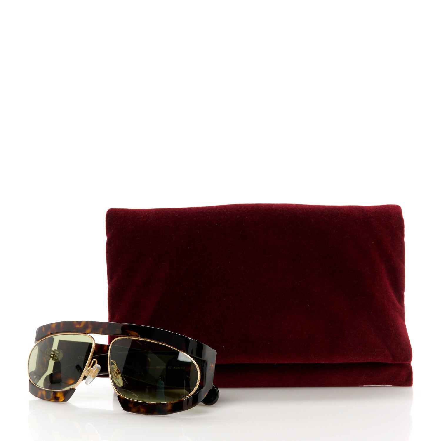 Gucci Oval Sunglasses GG0233S Tortoiseshell Avana Green 8 of 8
