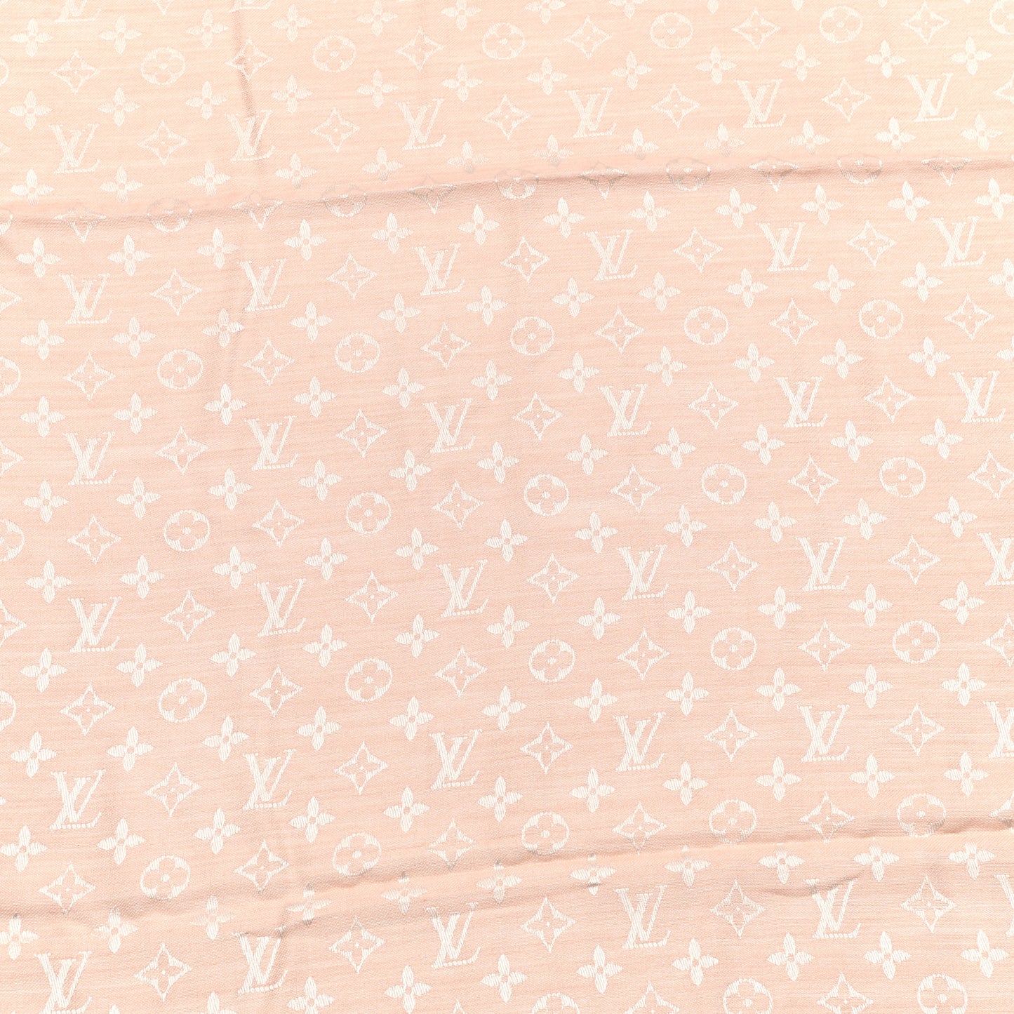 Silk Wool Monogram Denim Shawl Rose