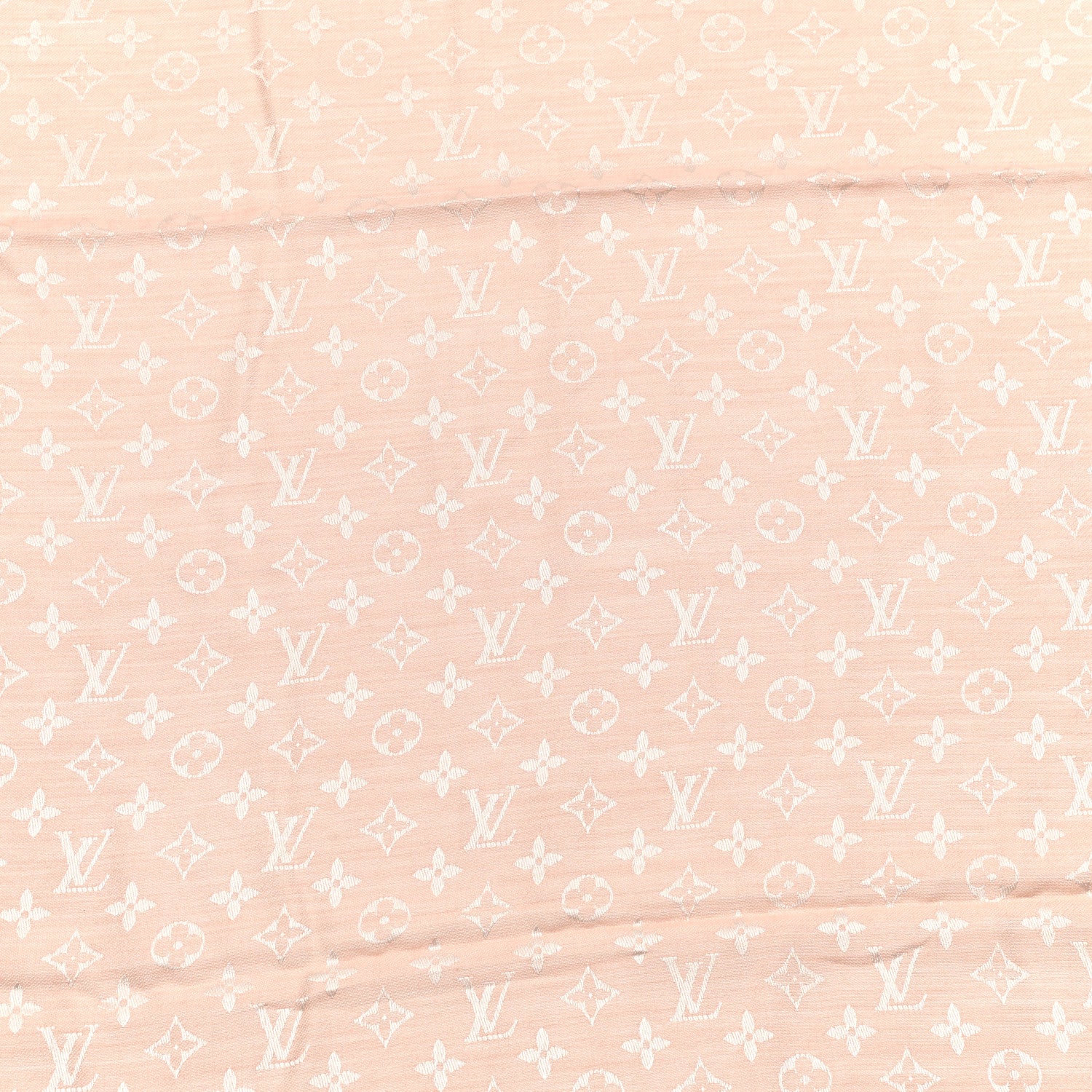 Louis Vuitton Silk Wool Monogram Denim Shawl Rose 4 of 5
