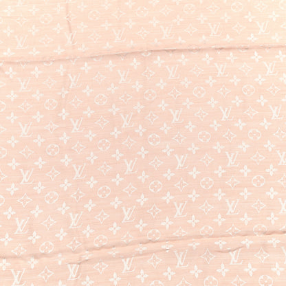 Louis Vuitton Silk Wool Monogram Denim Shawl Rose 4 of 5