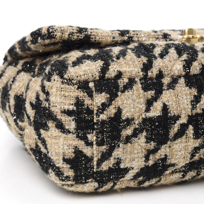 Chanel Tweed Maxi 19 Flap Beige Black 7 of 10