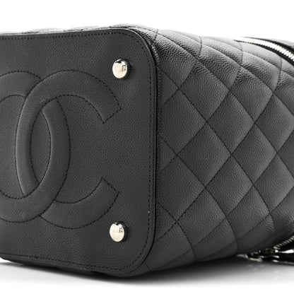 Chanel Caviar Quilted Small Top Handle Vanity Case With Chain Black 8 of 11