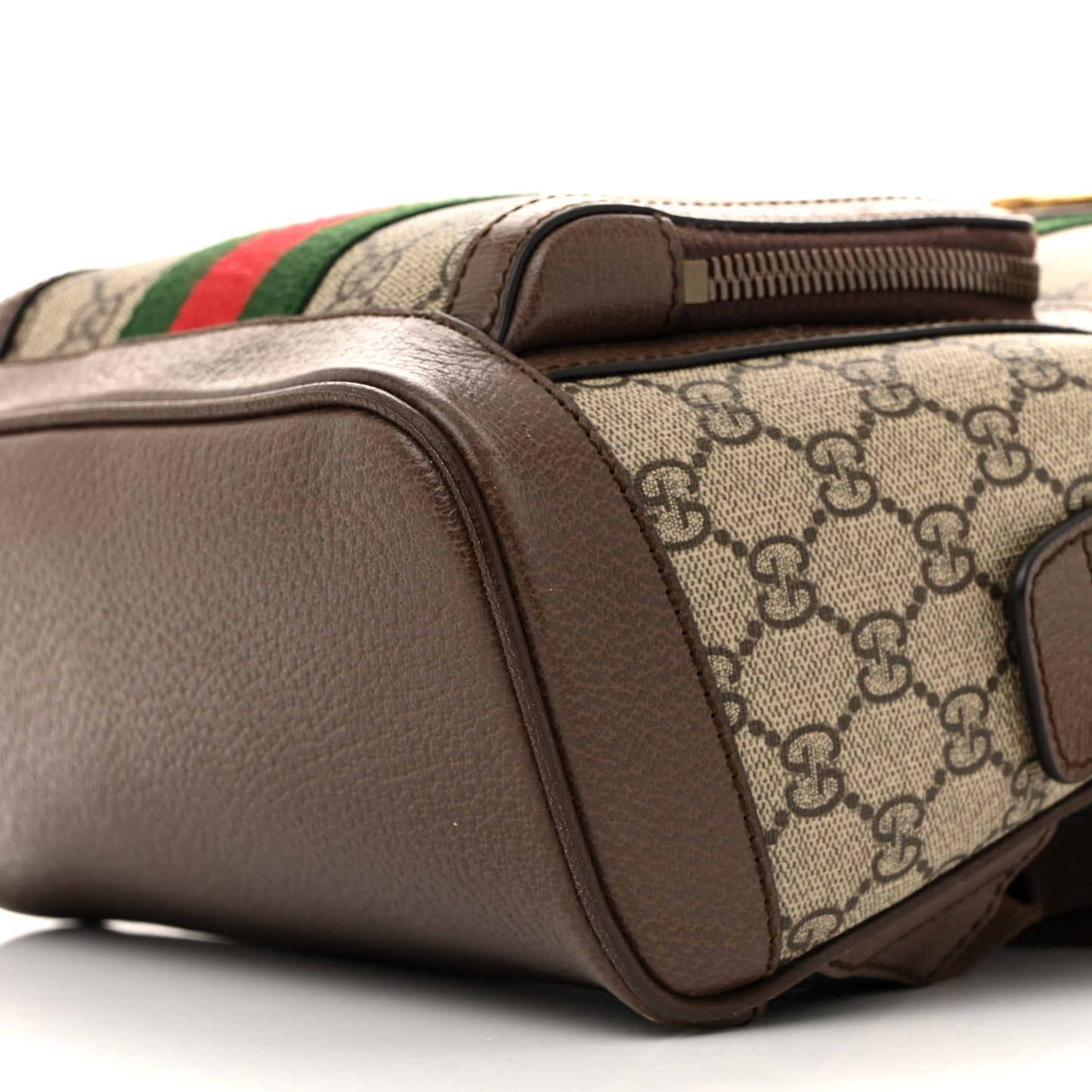 GG Supreme Monogram Calfskin Web Small Ophidia Day BackpacK Beige Ebony New Acero