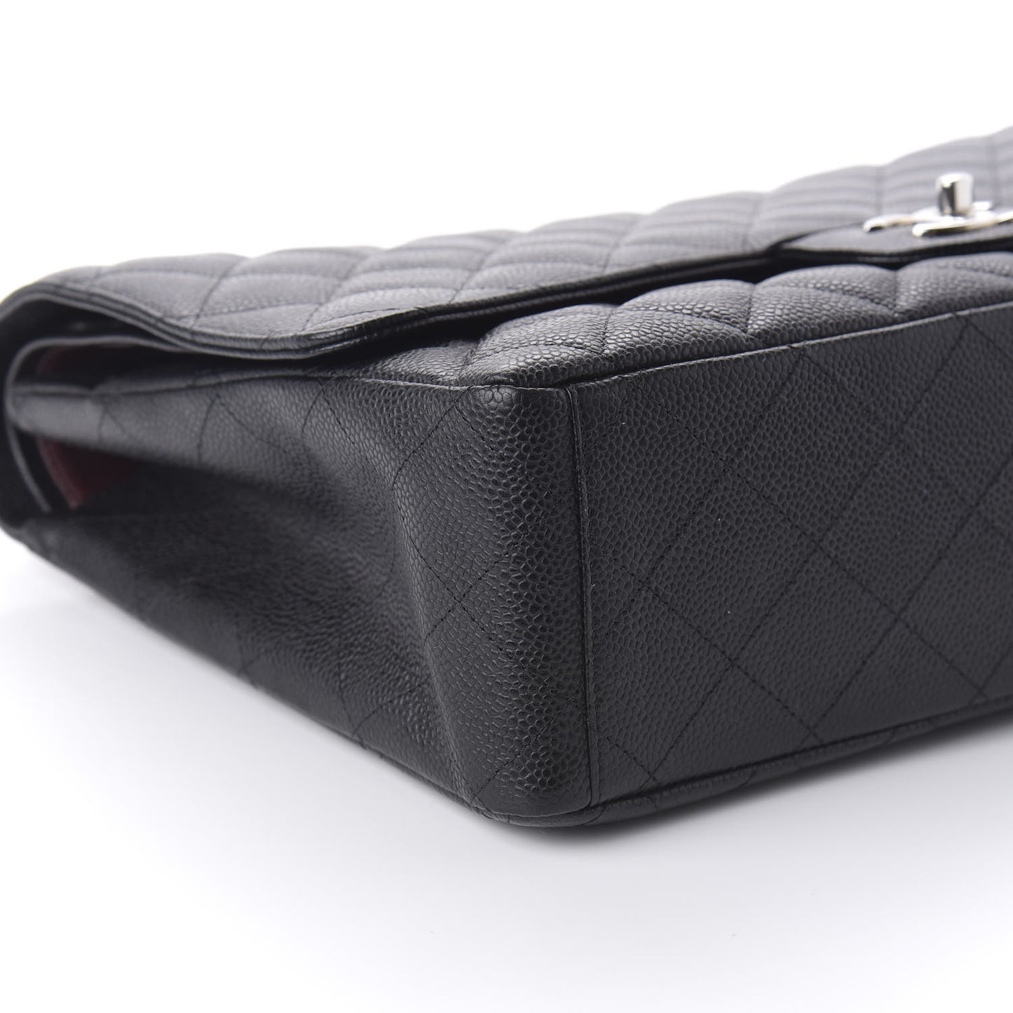 Caviar Quilted Maxi Double Flap Black