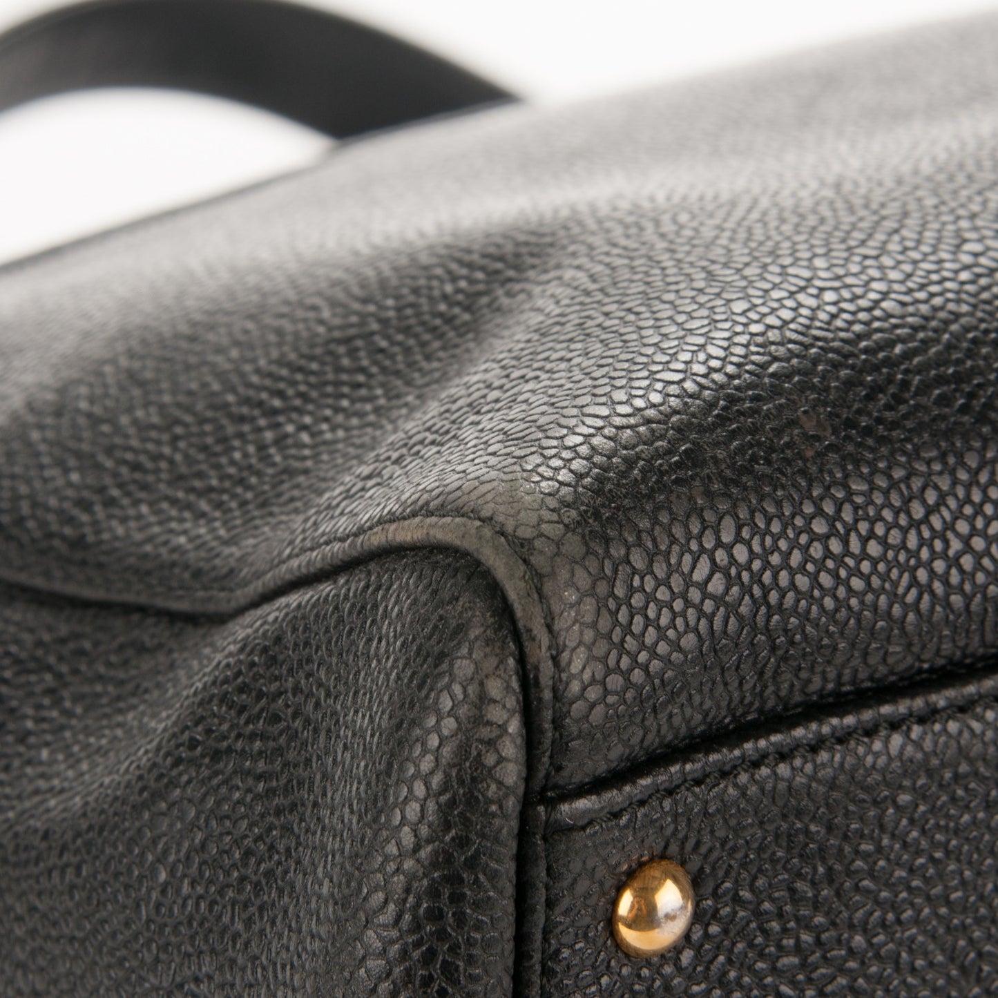 Caviar Large CC Shoulder Bag Black