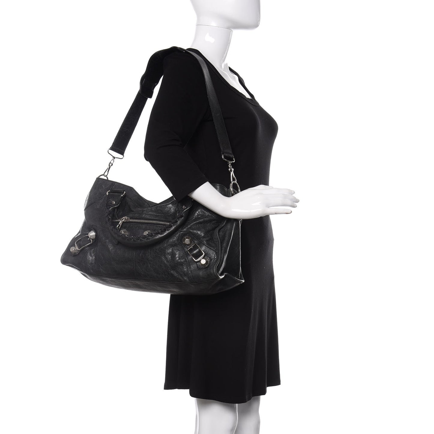 Agneau Giant 21 Silver Hardware Part Time Black