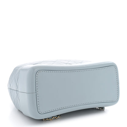 Chanel Aged Calfskin Quilted Small Gabrielle Backpack Light Blue 3 of 10