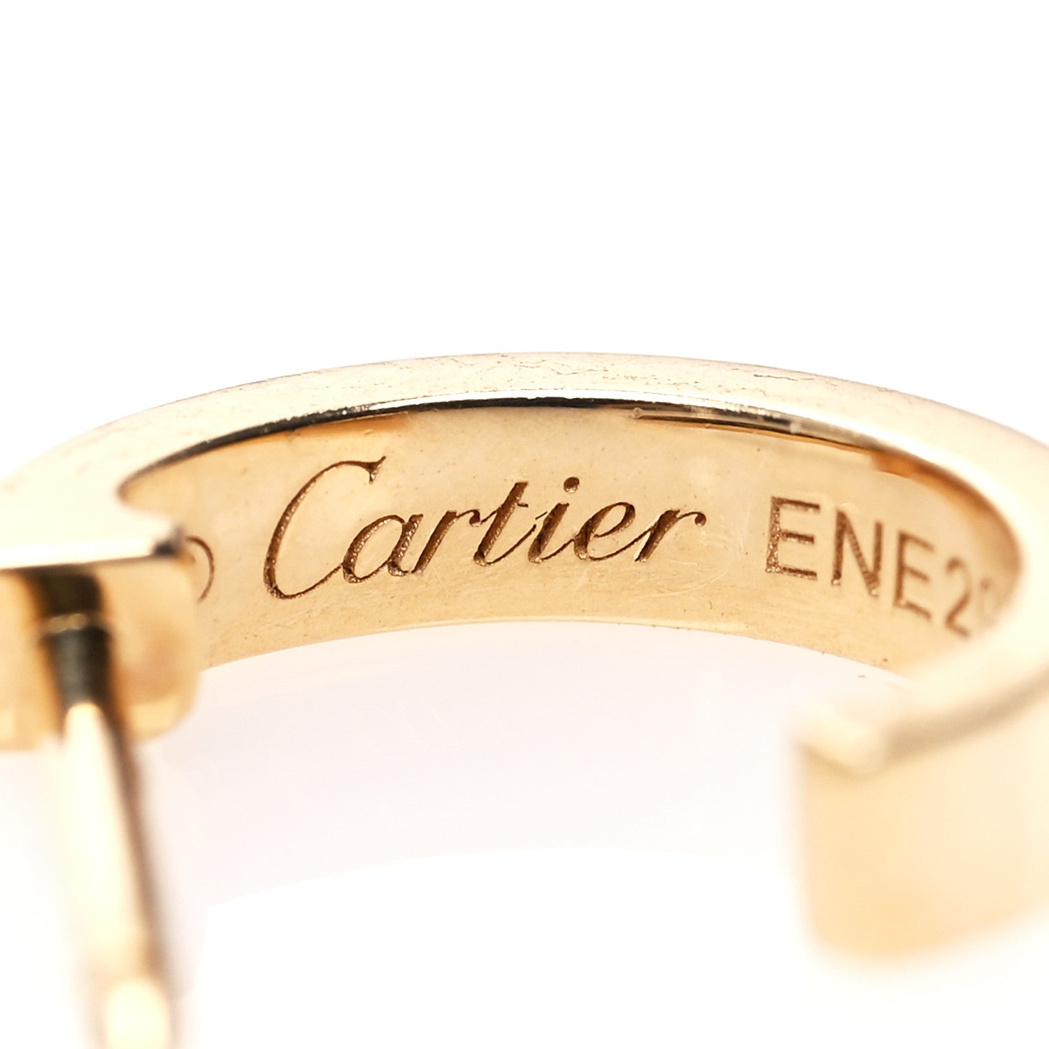 Cartier 18K Yellow Gold Small LOVE Hoop Earrings 5 of 6