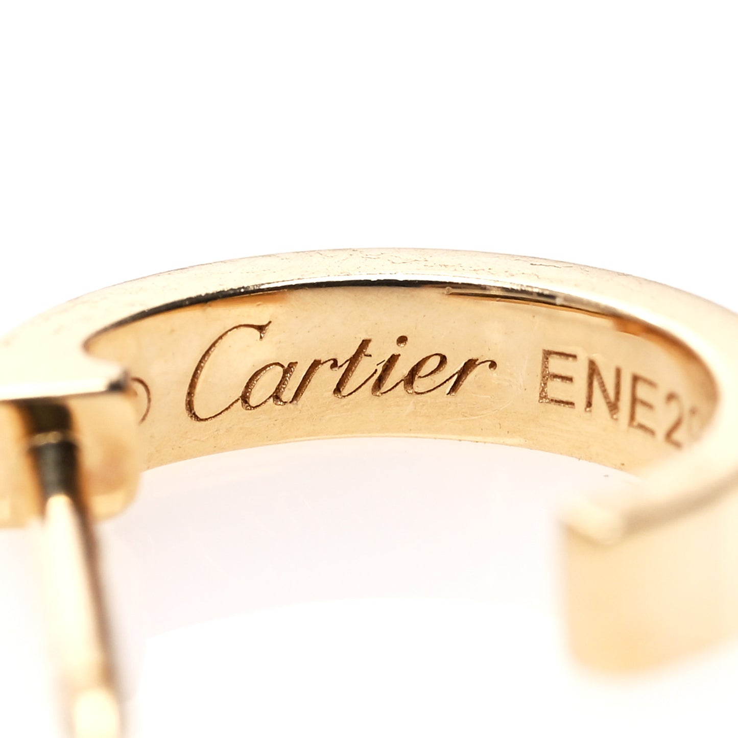 18K Yellow Gold Small LOVE Hoop Earrings