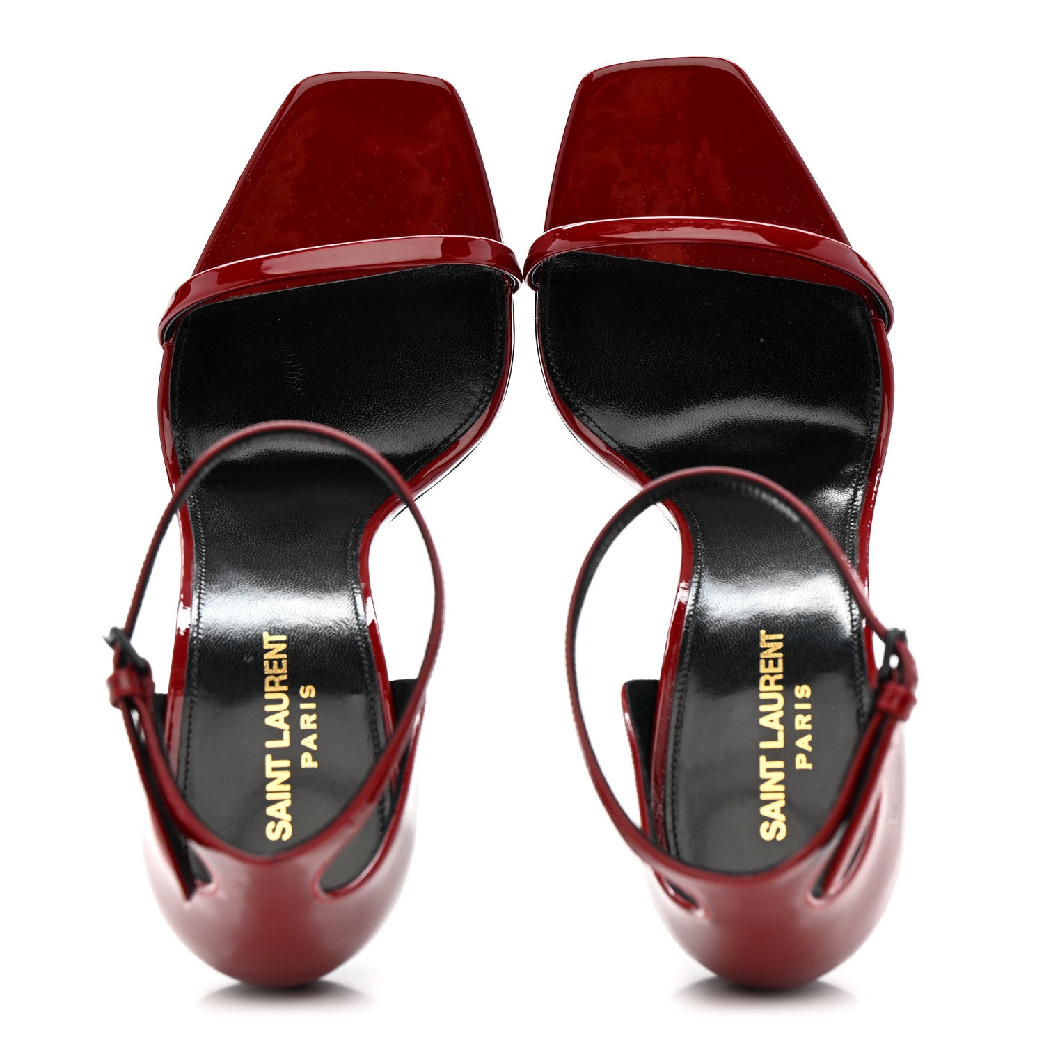 Saint Laurent Patent Calfskin Opyum 110 Sandals 41 Red 2 of 9