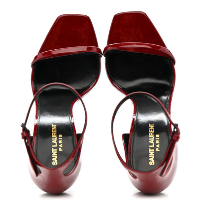 Saint Laurent Patent Calfskin Opyum 110 Sandals 41 Red 2 of 9