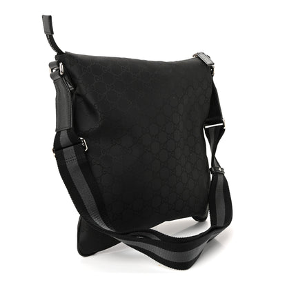 Gucci Nylon Monogram Medium Flat Messenger Bag Black 5 of 19