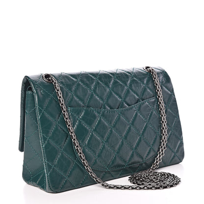 Chanel Aged Calfskin Quilted 2.55 Reissue 226 Flap Green 3 of 13